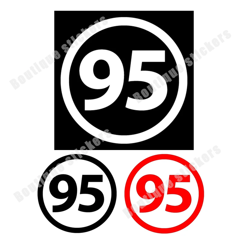 

Funny Vinyl Decal Round Number 95 Car Sticker Waterproof Sticker Truck Bumper Rear Window Windshield Headlight Rearview Mirror