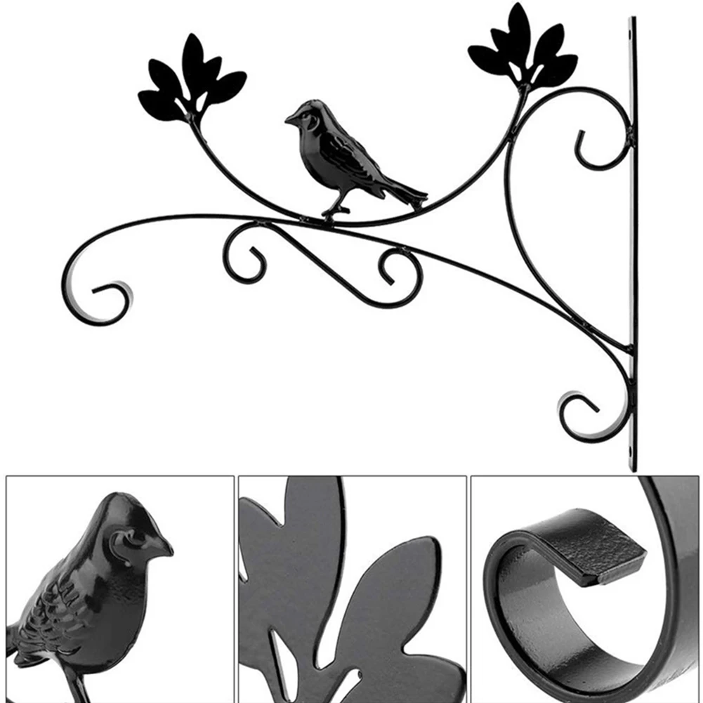 

Rustic Hanging Plants Bracket Wall Hooks for Flower Baskets Bird Feeders Decorative Plant Home Decoration Planter Hanging Basket