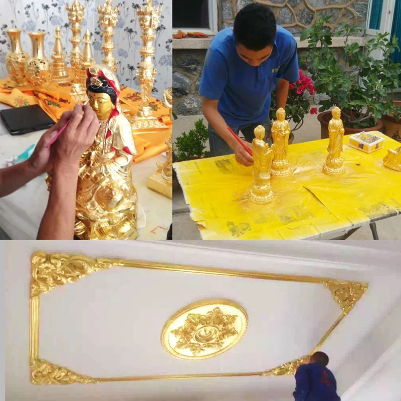 

24K Gold Leaf Pure Gold Foil Sheet 8x8cm 25pcs/Booklet Cake Decoration Art Craft Facial Mask 12 Book