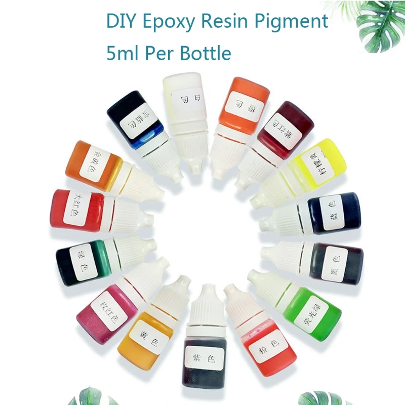 

Epoxy Resin Pigment 15 Color Liquid Highly Concentrated Epoxy Resin Colorant Resin Coloring Art Jewelry Making Supplies
