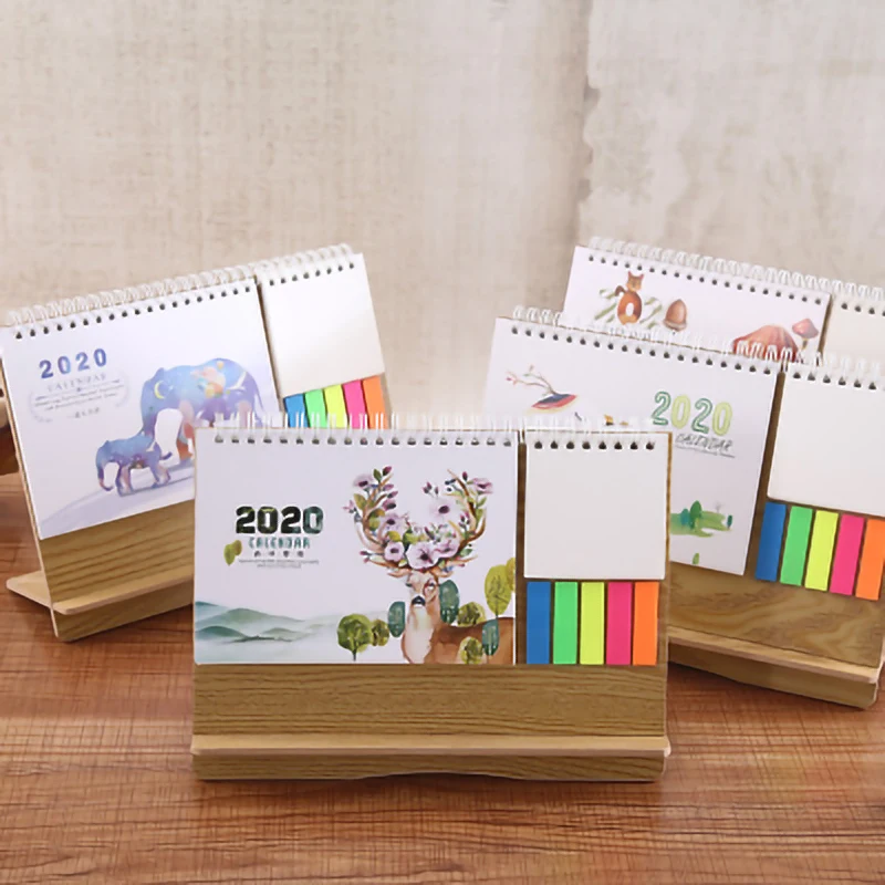Деревянный стол 2020 календарь планировщик многофункциональный записная книжка