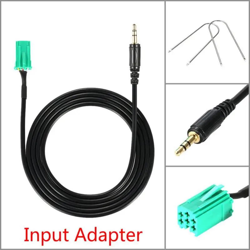 Car Aux Stereo Audio Line Input Adapter Cable 3.5mm For IPhone IPod MP3 Ford Focus Mk2 Bmw E60 Peugeot 407 | Автомобили и