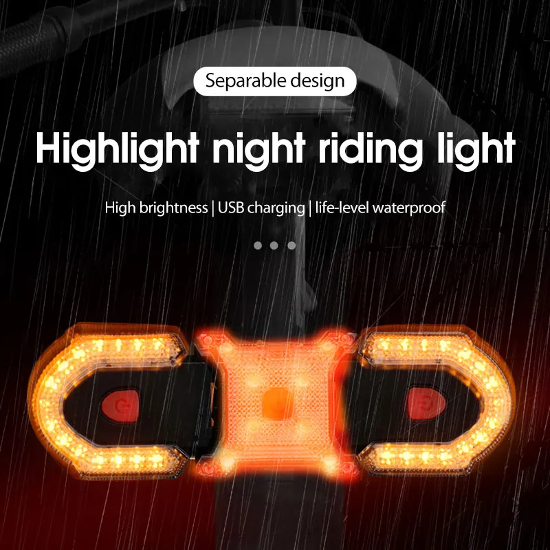 

Bike Tail Light Turn Signals Wireless Remote Control Mountain Bike Tail Light Waterproof Bicycle Flashing Headlight