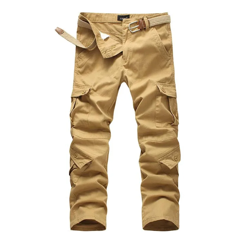 Мужские осень зима повседневные хлопчатобумажные детские брюки с карманами и