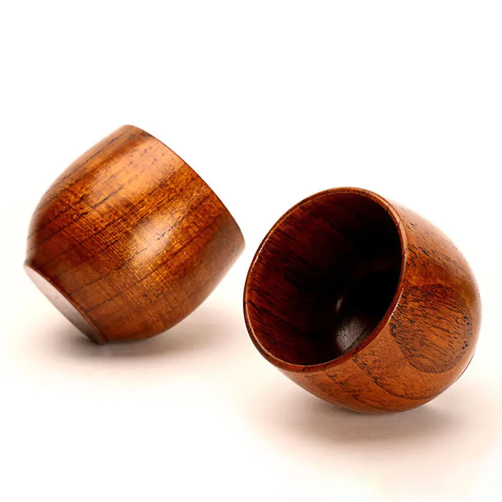 Durable Practical Natural Wooden Home Bar Mini Cup 50ml Wine Juice Drinking Mug Restaurant Coffee Handmade Wood Teacup | Дом и сад