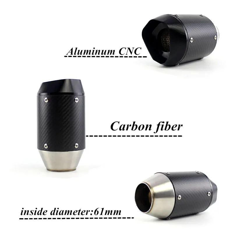 Выхлопной мотоцикл Akrapovic Остин гонки большой трубы Escape мото углеродного волокна