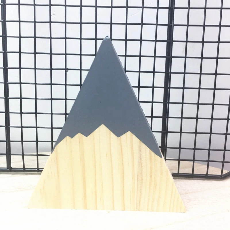 Nordic Top Woodland Wood Mountain Decorative Handmade Kids Bookends Home Decor Wooden Children's Room Decoration Blocks | Дом и сад