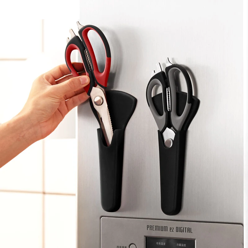 

Stainless steel Kitchen scissors powerful chicken bone cutting scissors multifunctional gadget red