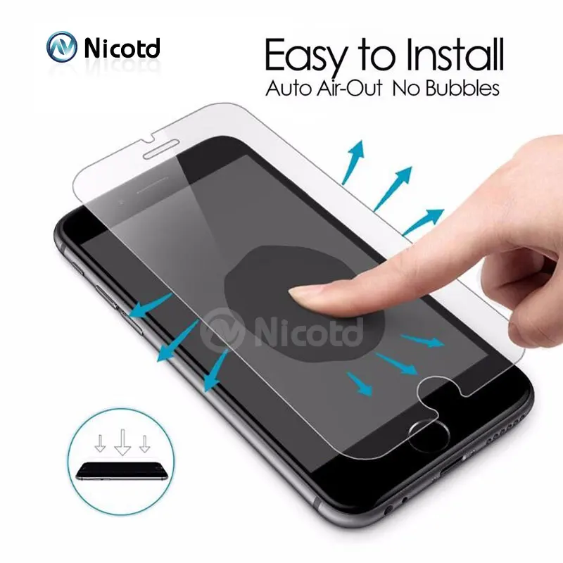 Защита для экрана из закаленного стекла iPhone 7 Plus 6 6s плюс 5s SE Защитная пленка 8 X