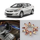 Автомобильные лампы Canbus белого цвета, комплект светодиодсветильник ламп для чтения в салоне для Hyundai Elantra Genesis Coupe 2011 2012 -2017 2018, купольная лампа с картой