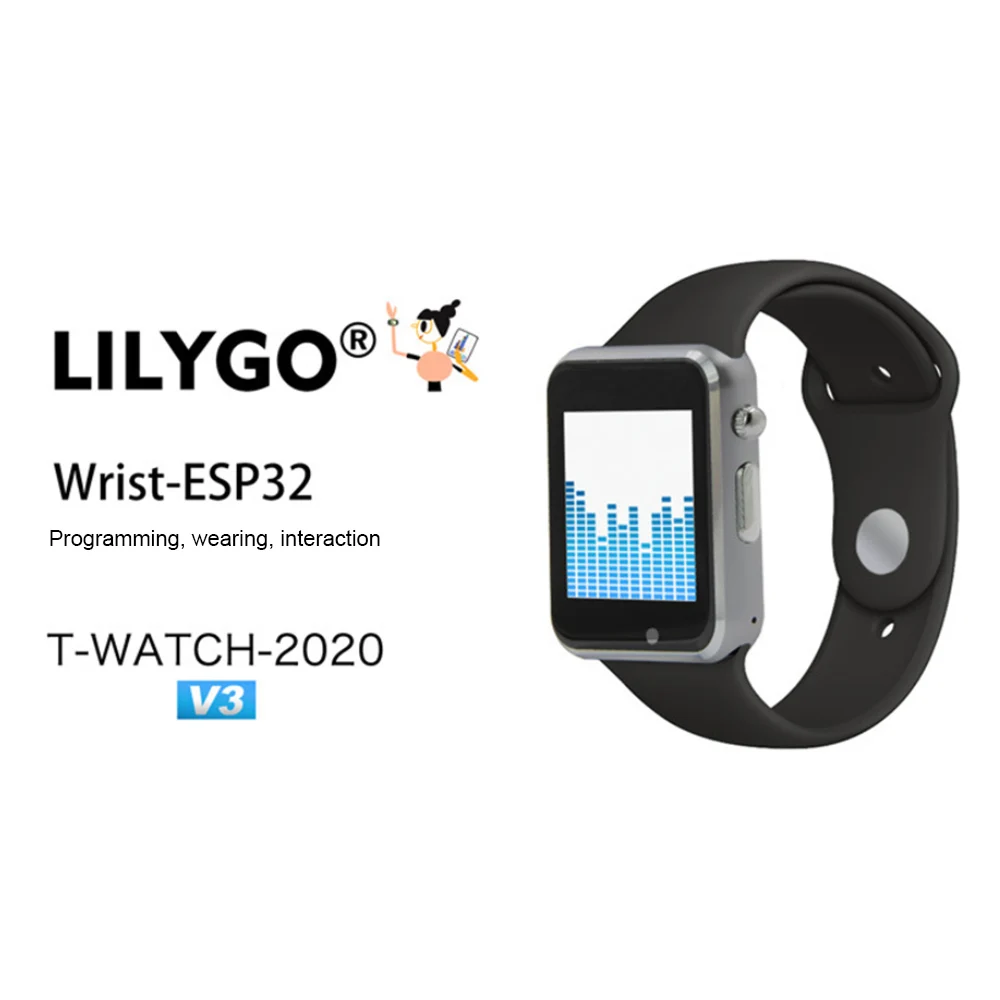 

LILYGO T-Watch-2020 V3.0 ESP32, основной чип, программируемая плата, сенсорный дисплей дюйма, Wi-Fi