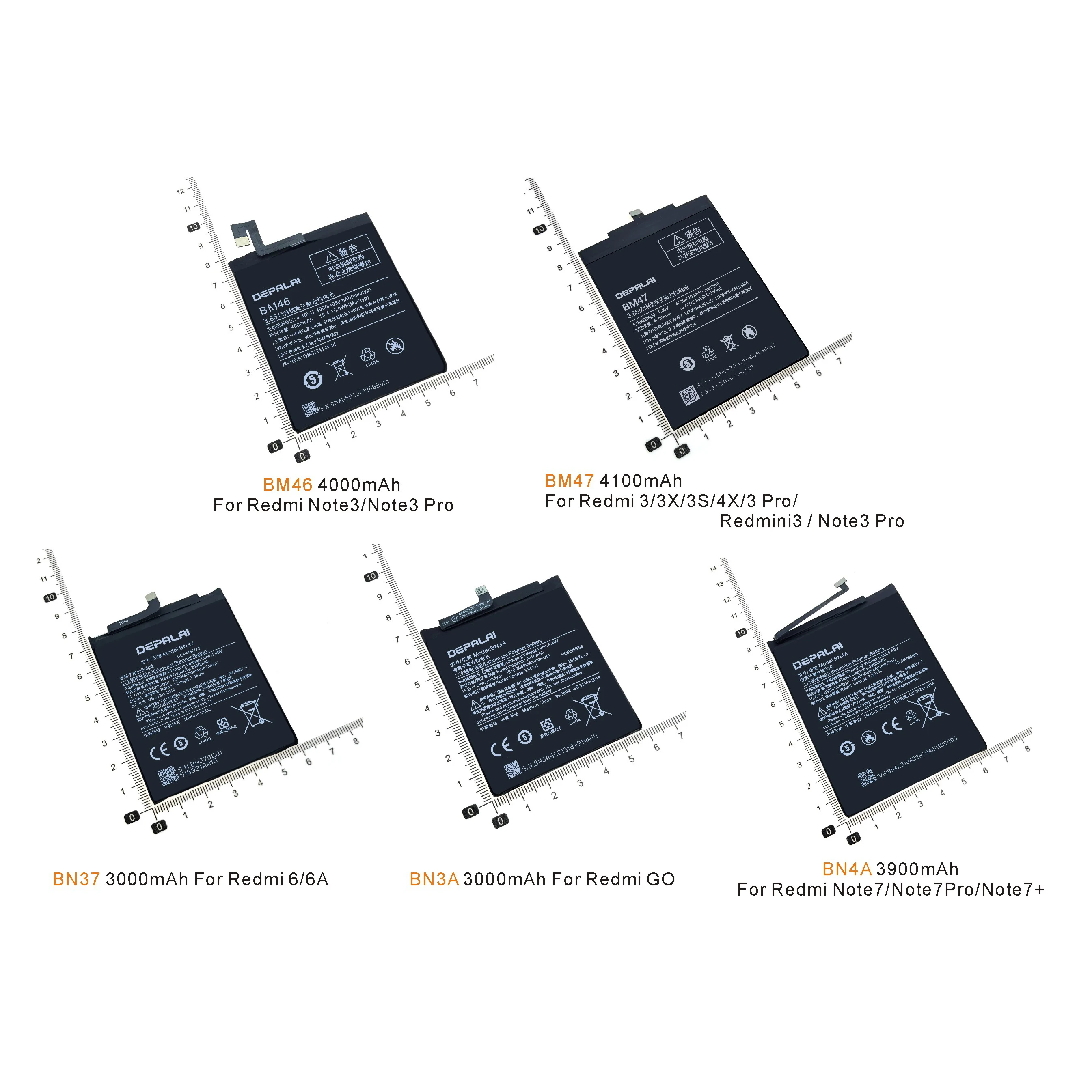 

BM46 BM47 BN37 BN3A BN4A BM5A Аккумулятор для Xiaomi Redmi Note 3 6 11 Pro 3X 3S 4X Redmini3 Note3Pro 6A Note7 + плюс батареи