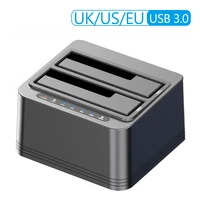 dual bay external hard drive docking station 3 52 5 inch sata to usb 3 0 hdd ssd 5gbps enclosure box disk case support
