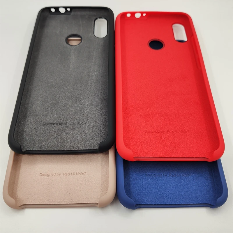 Xiaomi Redmi Note 7 Pro Liquid Silicone Case Official Soft TPU Silky Smooth Phone Back Cover For Note7 phone case | Мобильные