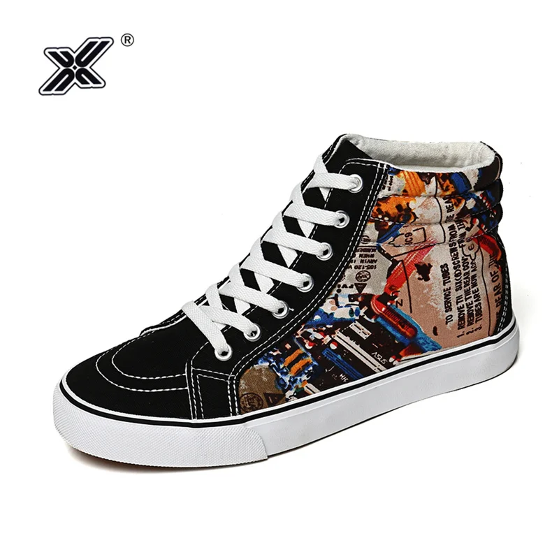 X/Новинка; модная мужская парусиновая обувь; дышащая обувь с рисунком граффити; Мужская Вулканизированная обувь холщовые кеды; zapatillas lona