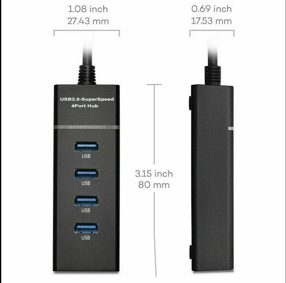 4-портовый USB 3 0 многократное высокоскоростное расширение концентратора
