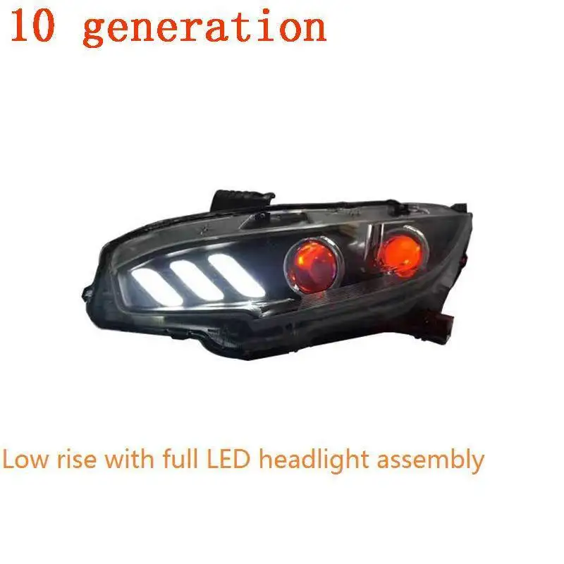 Cob Neblineros Exterior Running Automobiles Luces Para Auto Led Drl Headlights Rear Car Lights Assembly FOR Honda Civic - Цвет: MODEL B