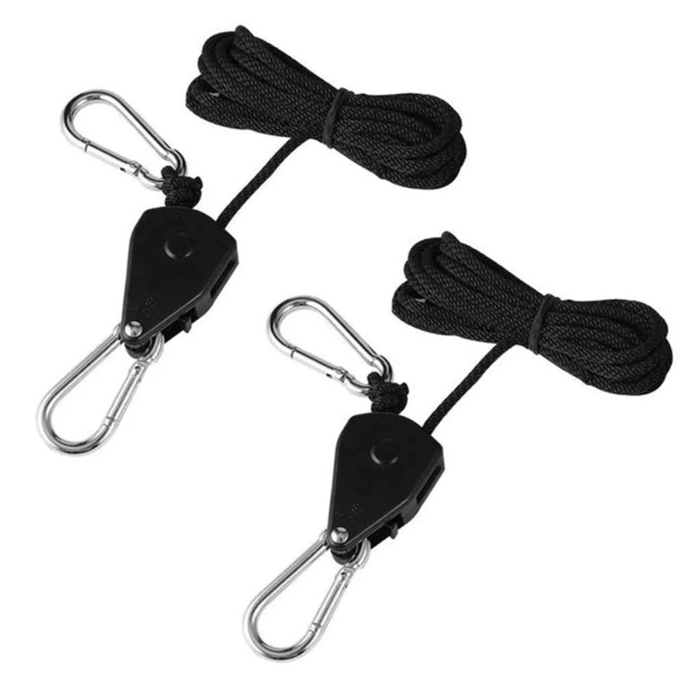 Light Adjustable Duty Hangers Rope Hanging Pulley Ratchet With Cla Grow Reinforced |