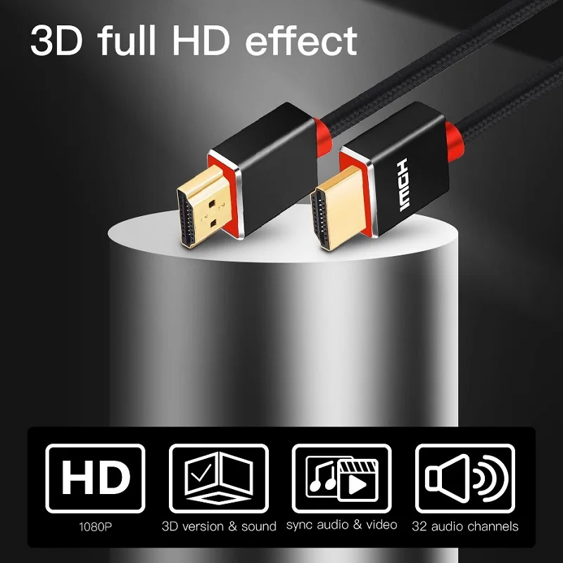Shuliancable HDMI-совместимый высокоскоростной кабель 1080P 3D позолоченный сплиттер