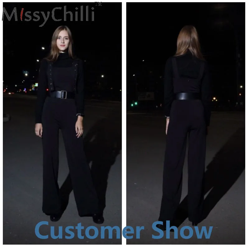 MissyChilli черные фитнес комбинезоны с завышенной талией для женщин сексуальный комбинезон без рукавов с открытой спиной Женские Элегантные вечерние длинные Клубные Комбинезоны