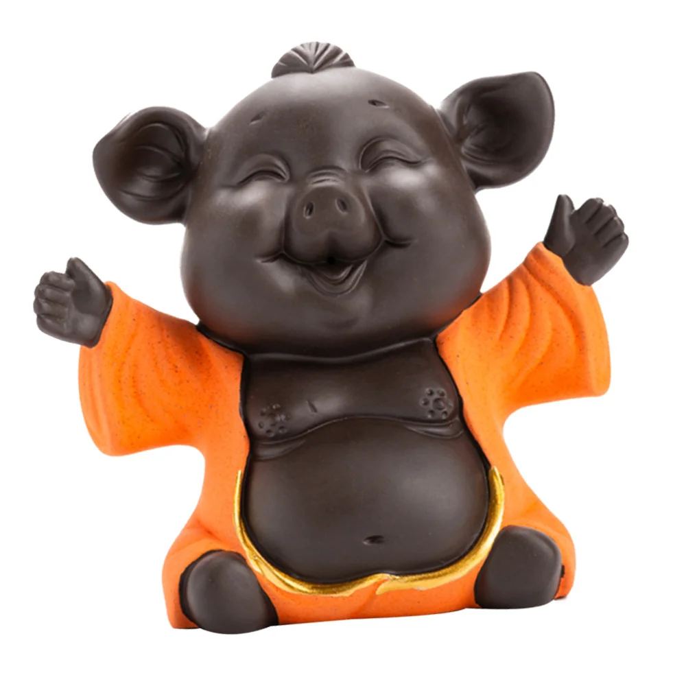 

1PC Displaying Tea Ceramic Decor Tea Set Accessories Home Office Ornament (Wealth)