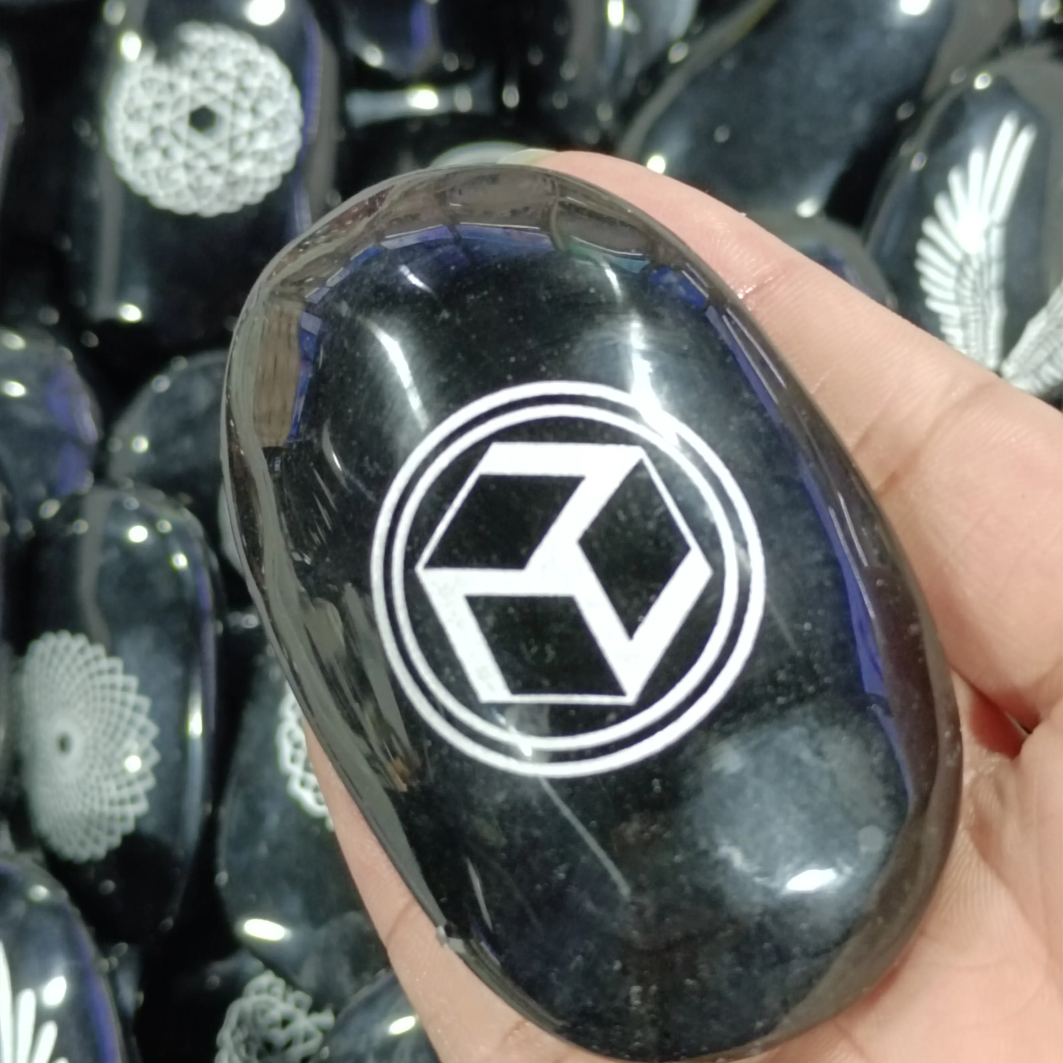 

5-6 см, 1 шт., натуральный обсидиановый принт, фотография