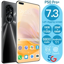 2021 Global Version New 7.3 Inch Screen 5G Smartphone with 16GB+512GB for Huawei P50 Pro+ Cellphone Samsung Xiaomi Mobile Phone