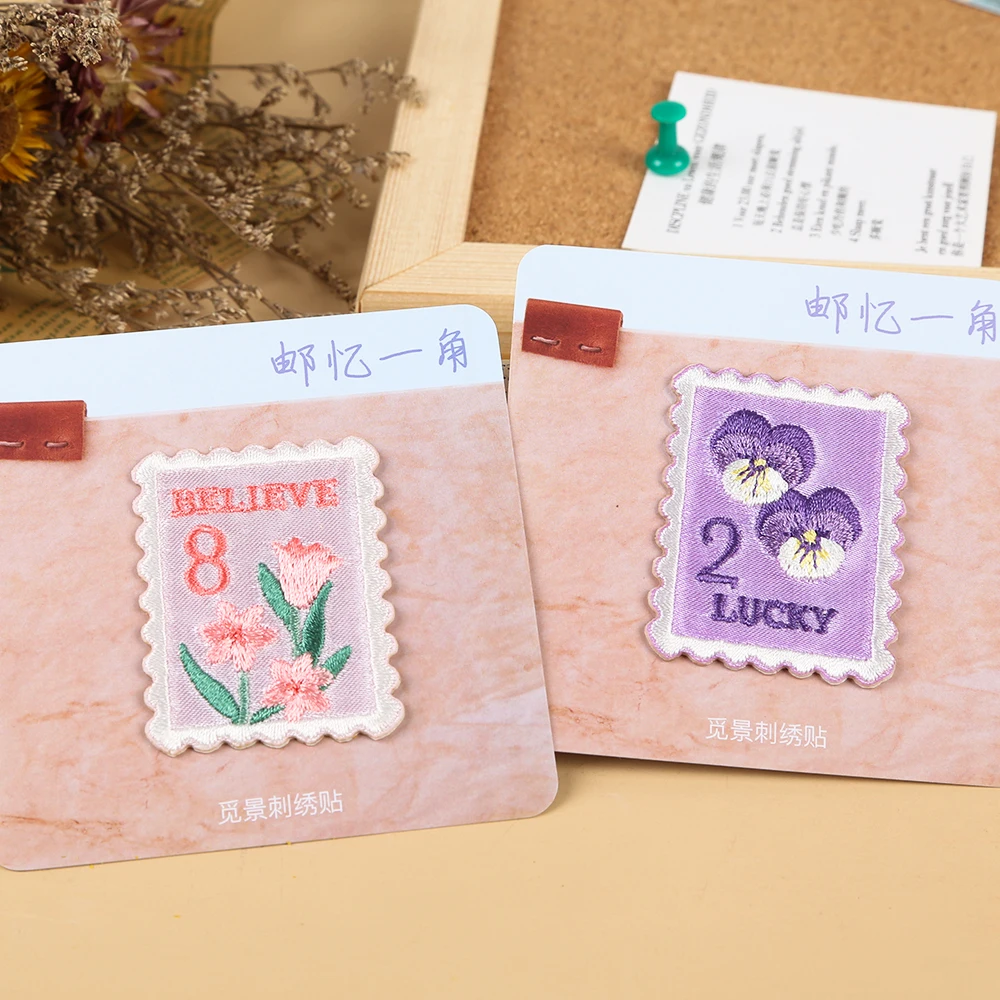 

Vintage Stamp Embroidery Patch Flowers Paste Cloth Sticker Applique On Jeans DIY Accesorios Para Ropa Toppe Vestiti Bordados
