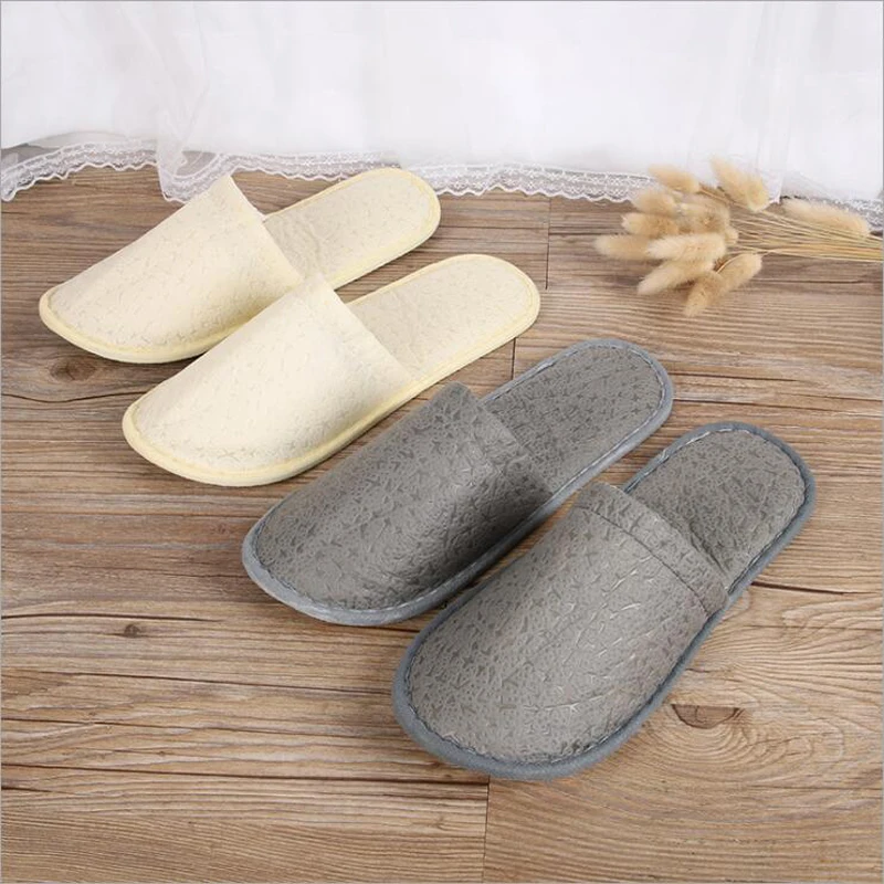 

Four Seasons Universal Disposable Slippers Home Hotel Hostel Dormitory Spa Special Slippers Portable Floor Shoes 3 Pairs/Bag