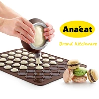 anaeat 4830 non stick food safe silicone macaron mat pastry cookie muffin oven baking sheet tray bakeware