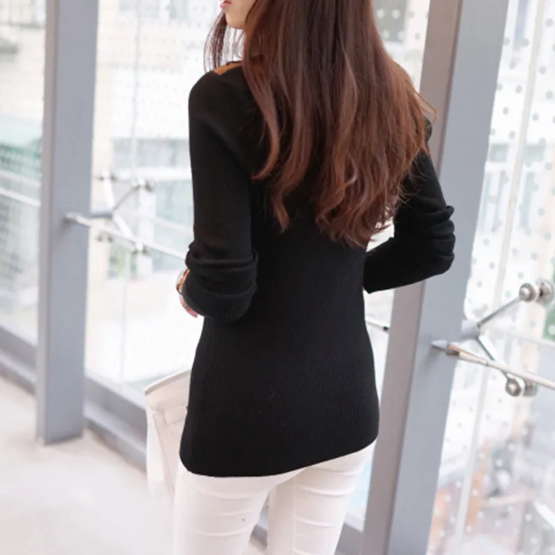 

2020 New Woman Sexy Slim Knitted Sweater Female Fashion Lace Hollowed Sweater Women Pullovers Turtleneck Elastic Mesh Tops x993