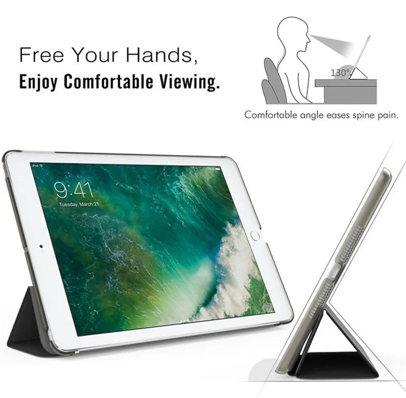Case For Apple iPad Air 1 9.7" A1474 A1475 9.7 inch Cover Flip Tablet Case Leather Smart Magnetic Stand Shell PC Back Cover