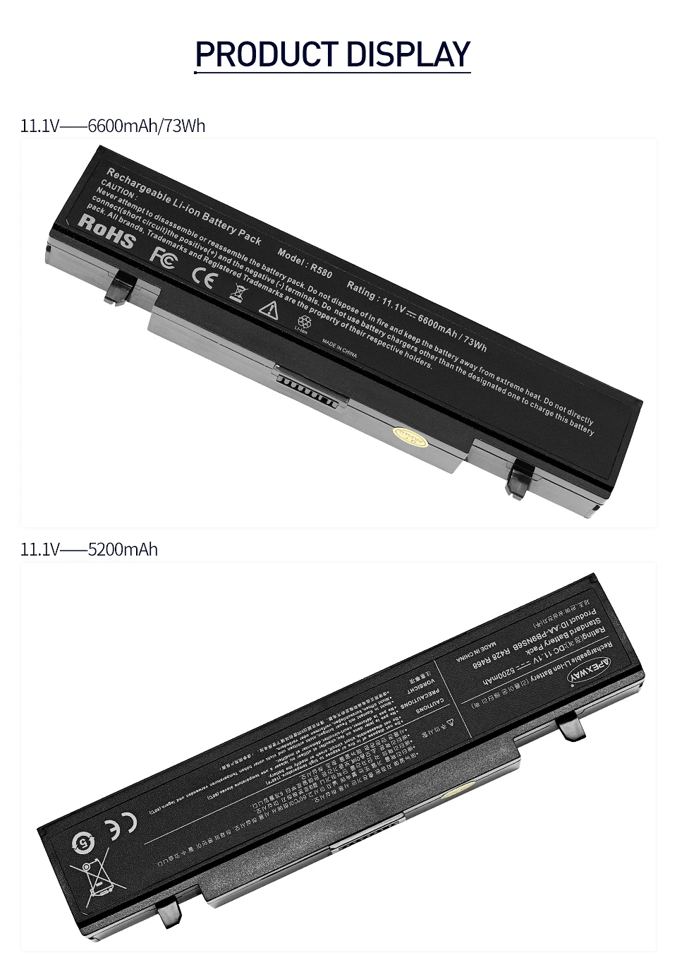 6600 мАч аккумулятор для ноутбука samsung AA-PB9NC6B R468 R470 R478 R480 R507 R517 R518 R519 R520 R522 R530 R590 R580 R718 R728 R730