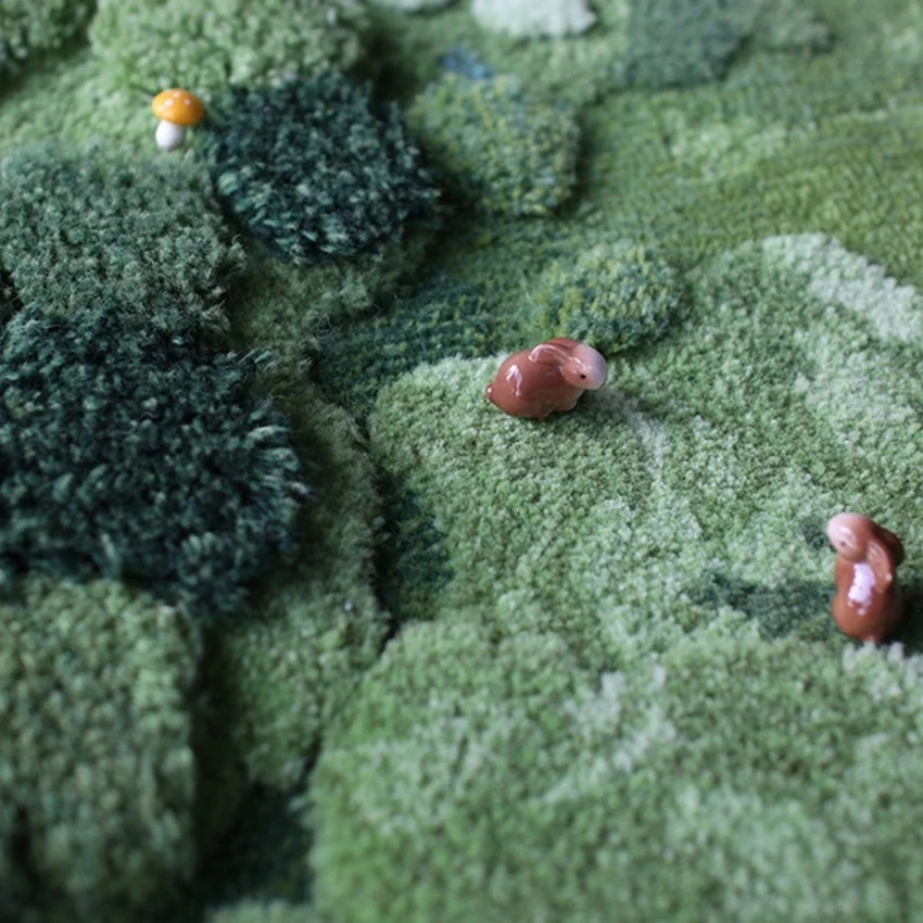 3D маленький сад ручной работы смешивание шерсти ковер украшение в пасторальном