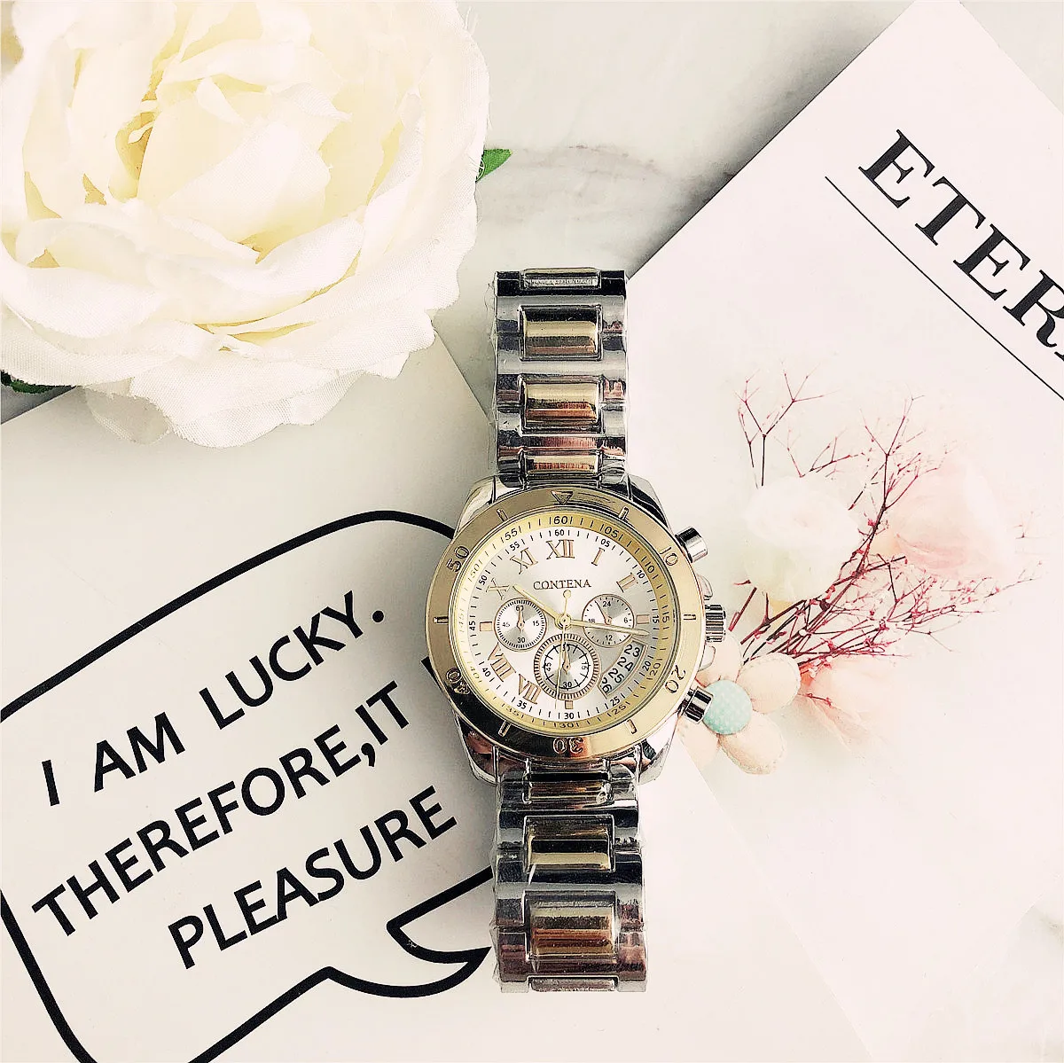 6861BZZ kuangchena новые модные трендовые кварцевые часы со стальным ремешком для мужчин