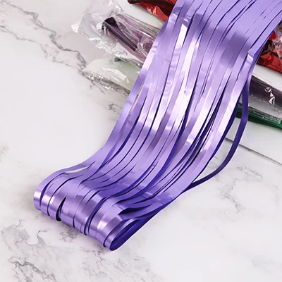 matte purple 2 м 3 м блестящая металлическая фольга занавеска дверь дождь свадебное украшение день рождения украшения дети фото реквизит занавеска С Блестками - Цвет: matte purple