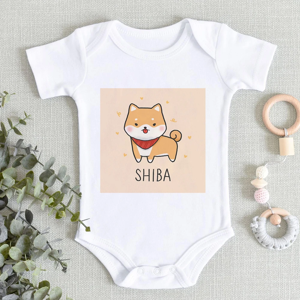 Милые Косплей Shiba с принтом собаки из мультфильма Детские комбинезоны звериные
