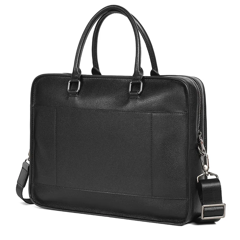Men's Natural Leather Handbag Business Office A4 Documents Bag Male Travel Laptop Bag High Quality Messenger Bag Large Briefcase