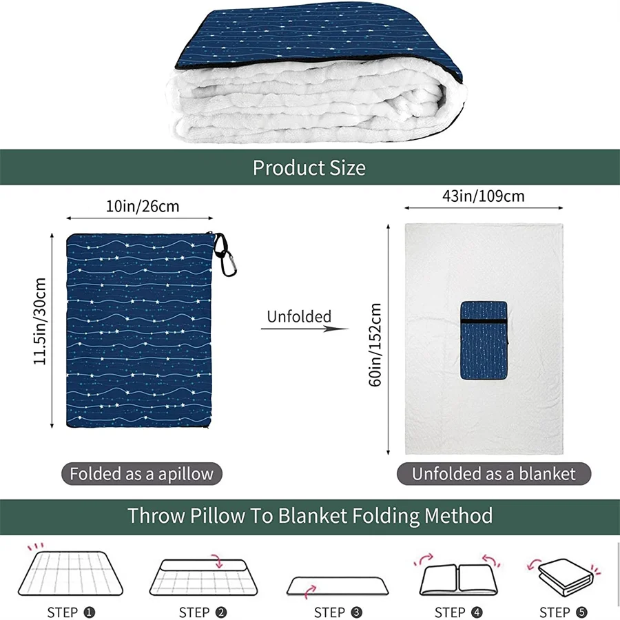 melhor Abstrato Estrelas Viagem Travesseiro Cobertor Dois-em-um Mochila Cinta E Compacto Avião Saco Cintura Suporte 60x43 Polegadas