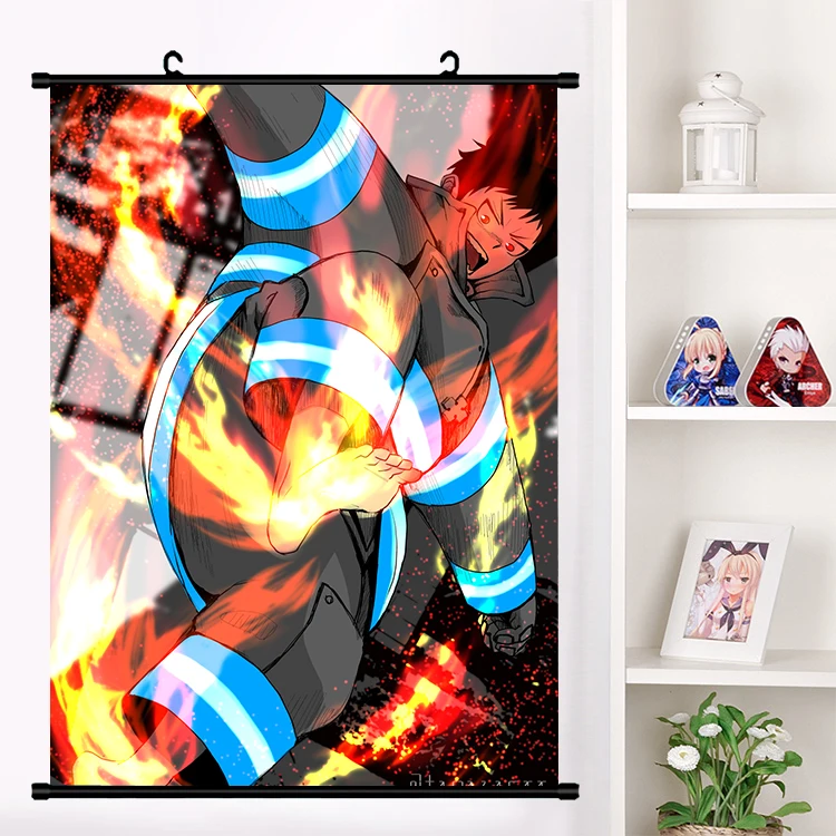 R Аниме Enn No Shouboutai Fire Force Arthur Boyle Iri Настенная роспись настенный плакат Otaku коллекция домашнего декора - Цвет: R