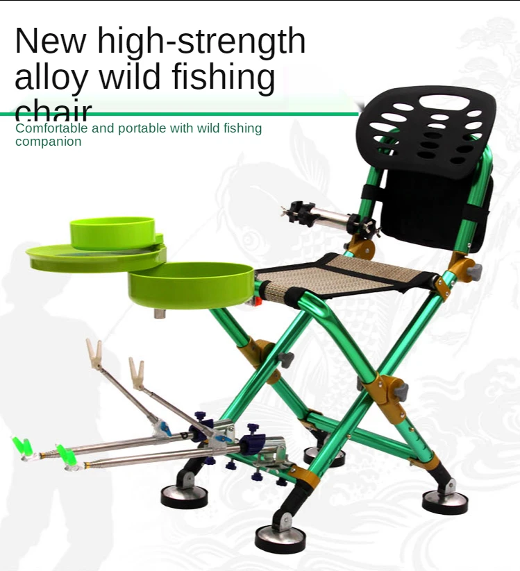 저렴한 야외 다기능 접이식 휴대용 낚시 의자, 태클 낚시 액세서리 용품