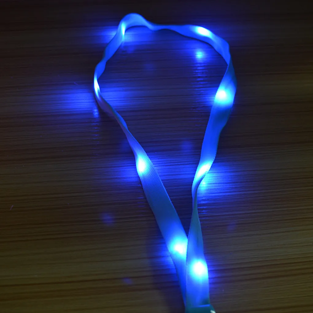 

2017 new LED Credentials lights led sling lanyard ID badge lanyard rope Holder with Lanyard Rope Bling Vertical ID Business Name