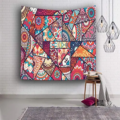 

Modern Mandala Art Bold Shapes Design Geometric Rectangles Wall Hanging