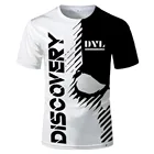 Футболка мужская с 3D-принтом для фитнеса, Уличная Повседневная быстросохнущая дышащая рубашка с коротким рукавом для горного туризма и бездорожья, лето