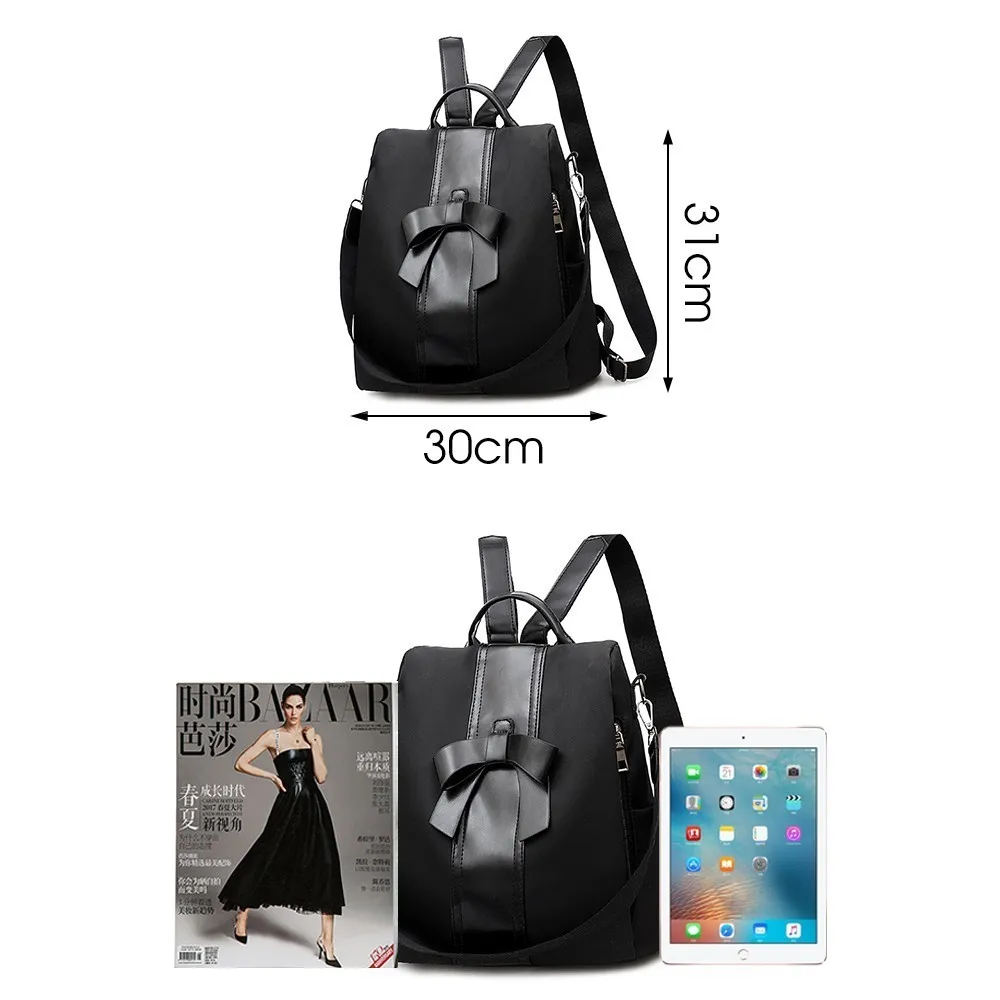 Женский рюкзак TTOU с защитой от кражи качественный кожаный мягкий школьный ранец