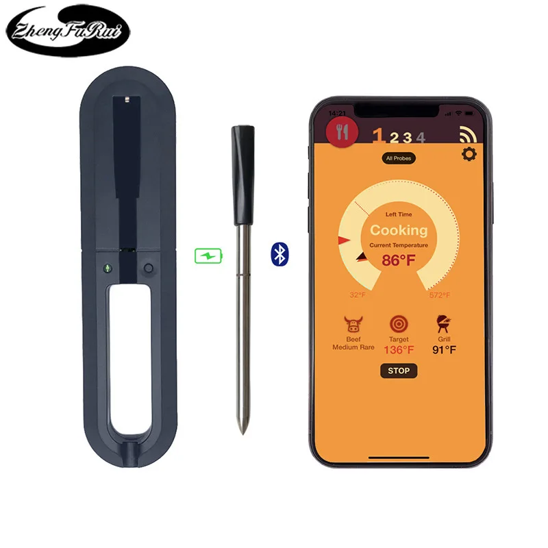 

BBQ Probe Wireless Bluetooth BBQ Thermometer Mobile APP New Kitchen Food Barbecue Oven Thermometer