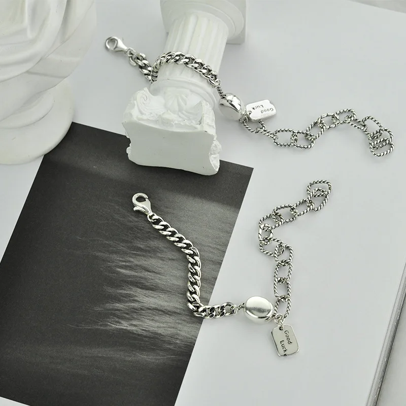 Браслеты цепочки на заказ браслеты из 100% стерлингового серебра 925