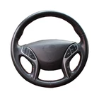 Поделки из натуральной кожи чехол рулевого колеса автомобиля для Hyundai Elantra 2011-2016 Avante i30 2012-2016защиты рулевое колесо