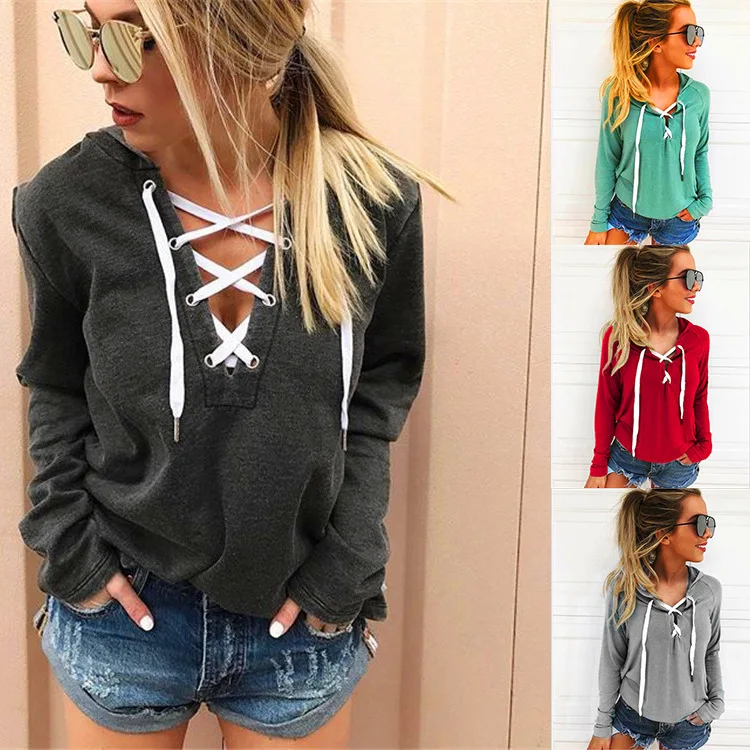 Сексуальный женский свитер с капюшоном размера плюс пуловер уличная одежда