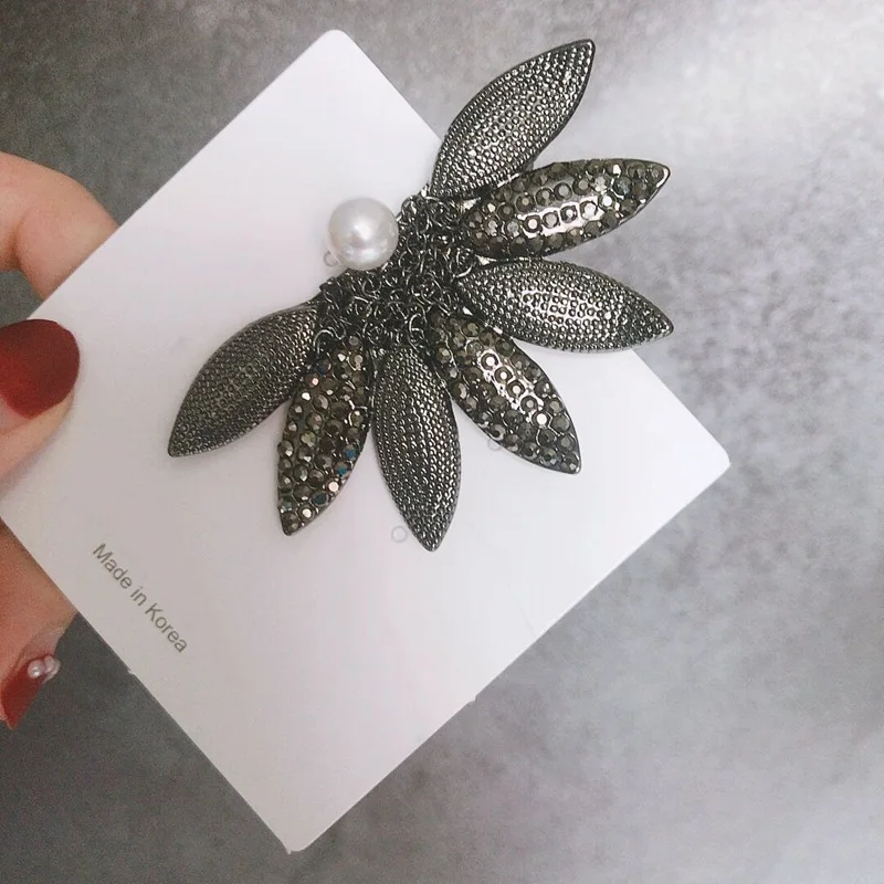 MENGJIQIAO корейская ТВ Звезда новые блестящие хрустальные заколки для волос для женщин девушек Модные Элегантные Красочные вечерние ювелирные изделия